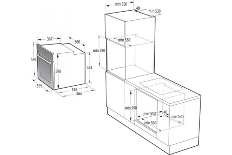 Духова шафа електрична Gorenje BO6727E03WG - Зображення  2