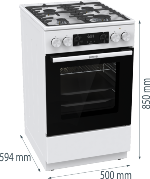 Плита комбінована Gorenje GKS5C73WF - Зображення  1