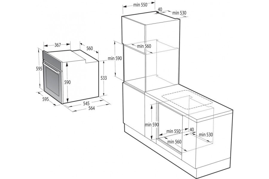  Духова шафа електрична Gorenje BO6727E03WG 