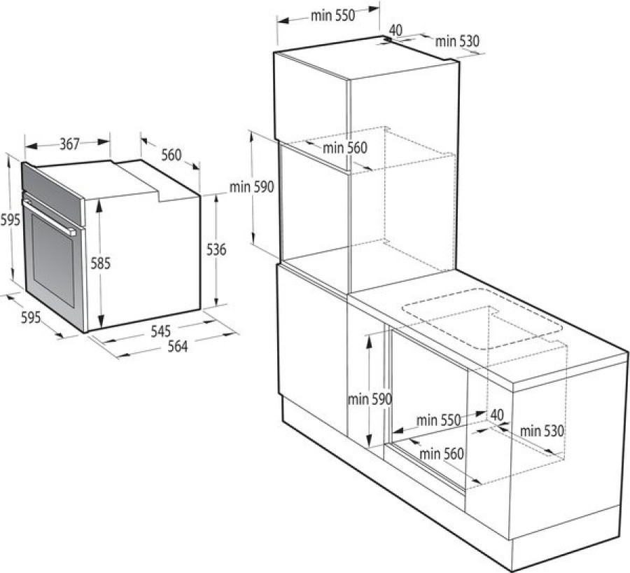  Духова шафа електрична Gorenje BOS6737E13WG 
