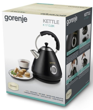 Електрочайник Gorenje K17CLBK  - Зображення  1