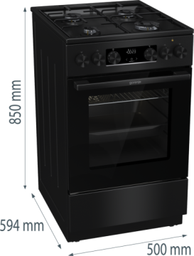 Плита комбінована Gorenje GKS5C70BJ  - Зображення  4