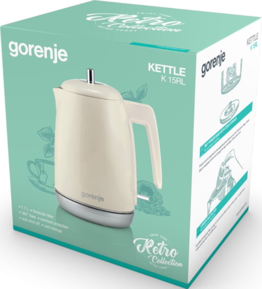  Електрочайник Gorenje K15RL 