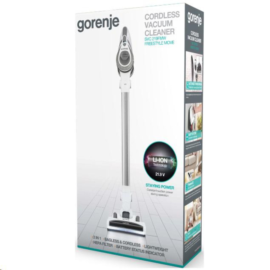  Пилосос акумуляторний Gorenje SVC219FMW 