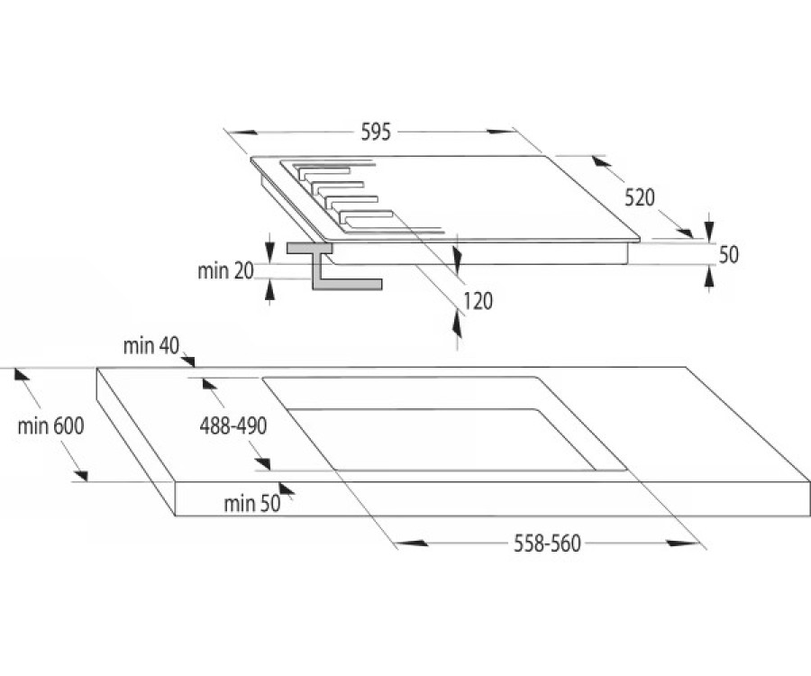  Варильна поверхня комбінована Gorenje GCI691BSC 