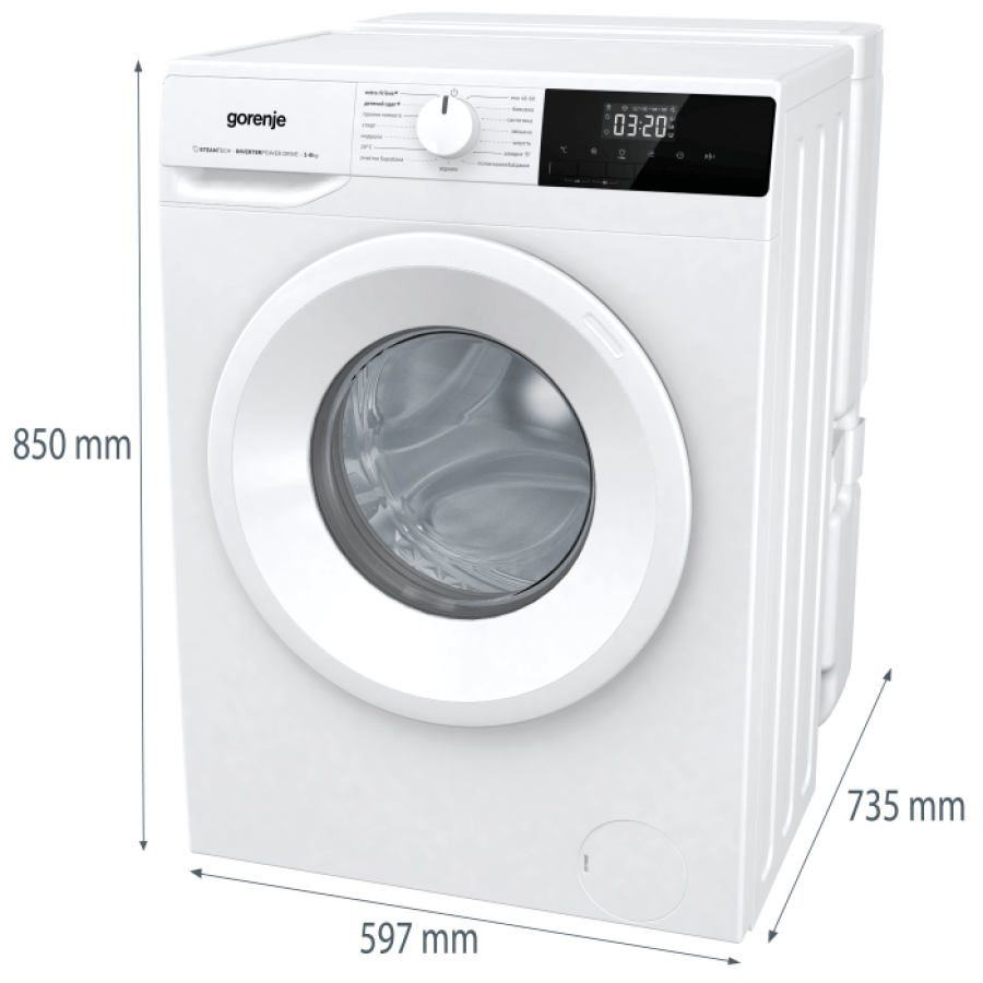  Пральна машина з баком Gorenje WNHPI60SCSIR/UA 