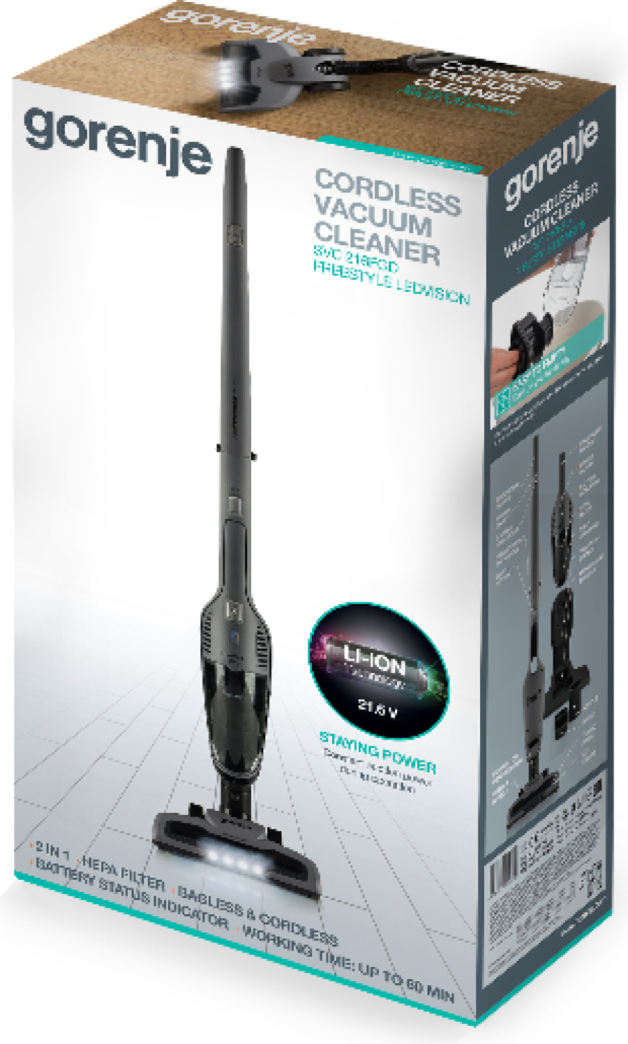  Пилосос акумуляторний Gorenje SVC216FGD 