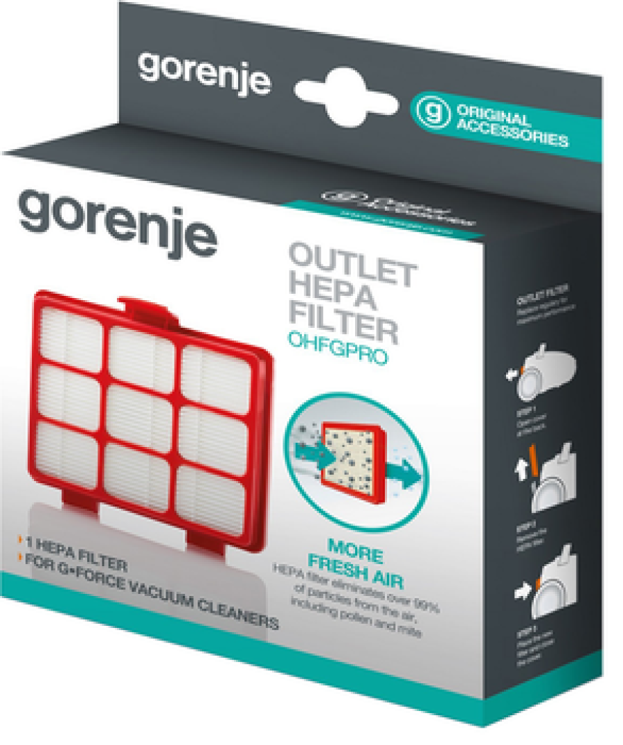  Фільтр для пилососа Gorenje OHFGFPRO вугільний HEPA-фільтр 
